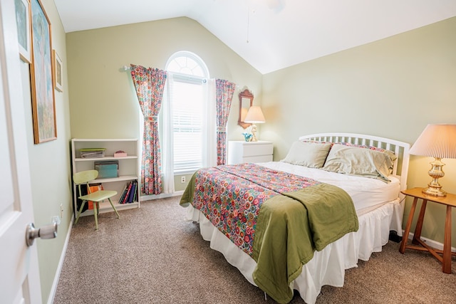 37275 Longboat Ct, Greenbackville, VA 23356 - carpeted bedroom featuring lofted ceiling and ceiling fan