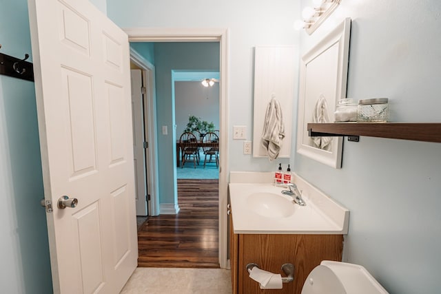 37275 Longboat Ct, Greenbackville, VA 23356 - bathroom featuring vanity and wood finished floors