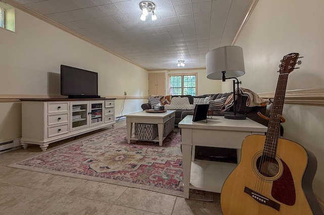 35197 Hillsborough Dr, Belle Haven, VA 23306 - living room featuring crown molding