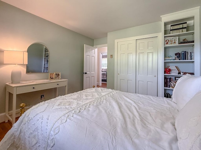 35197 Hillsborough Dr, Belle Haven, VA 23306 - bedroom with a closet and wood finished floors