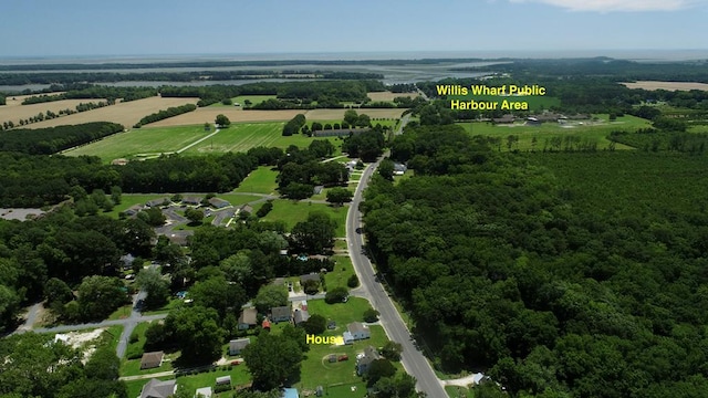 3469 Willis Wharf Rd, Exmore, VA 23350 - aerial overview of property's location featuring rural landscape