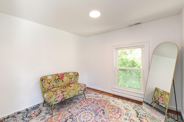 living area featuring light wood-type flooring