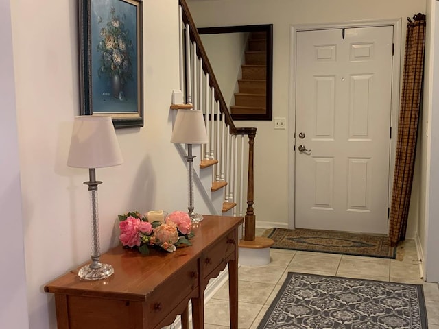 view of tiled entrance foyer