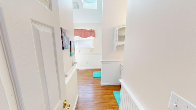 hallway featuring light hardwood / wood-style floors