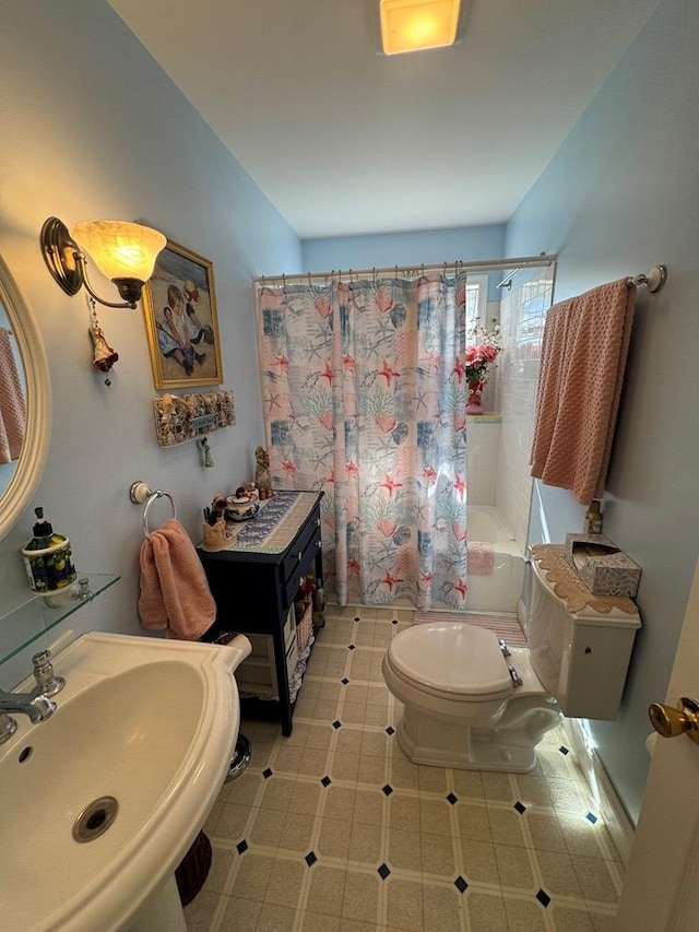 20444 Baldpate Ln, Onancock, VA 23417 - full bathroom with shower / bathtub combination with curtain and tile patterned flooring