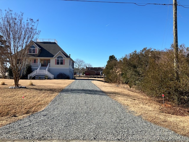 20444 Baldpate Ln, Onancock, VA 23417 - view of front facade with gravel driveway
