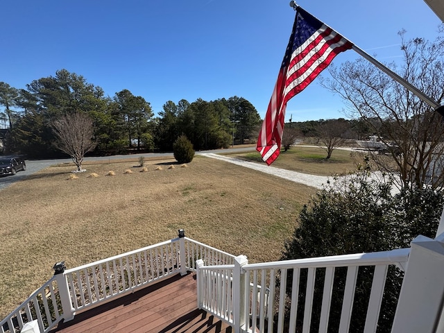 20444 Baldpate Ln, Onancock, VA 23417 - view of yard featuring a wooden deck
