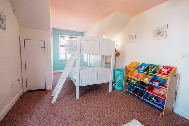 bedroom with baseboards and carpet flooring