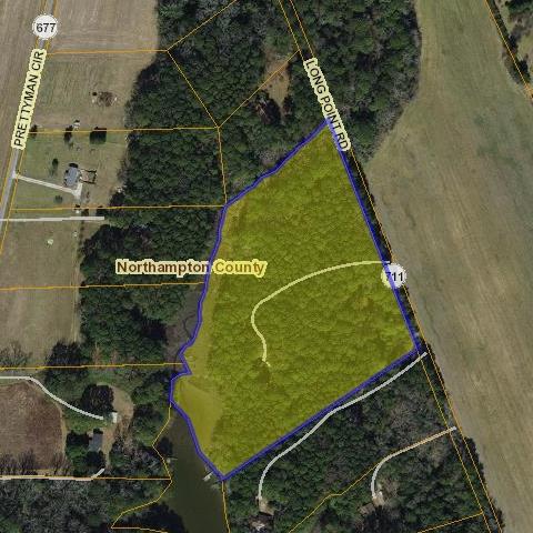 7086 Long Point Rd, Exmore, VA 23350 - map of property location featuring property parcel outlined
