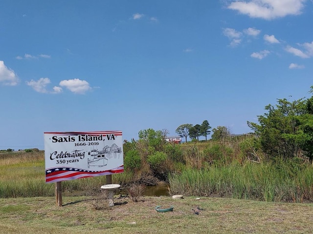 view of community sign