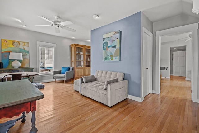 4282 Main St, Chincoteague, VA 23336 - living room with ceiling fan and light wood-type flooring