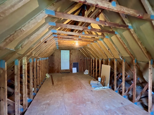 view of attic