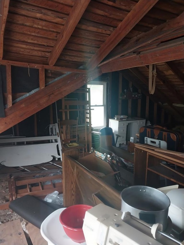 view of attic