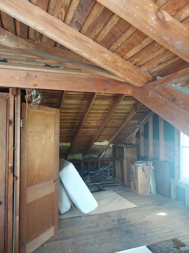 view of attic