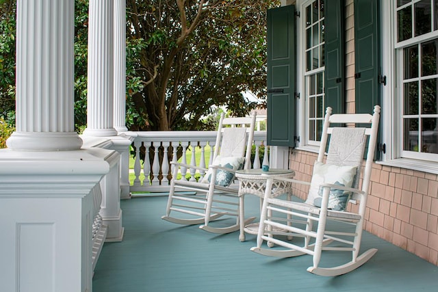 view of patio with covered porch