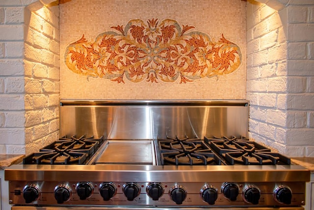 interior details featuring stove