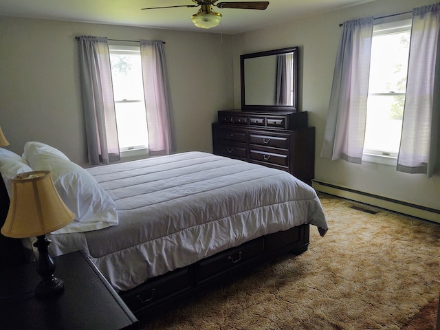 30007 Kilmon Ln, Hacksneck, VA 23358 - bedroom with ceiling fan and carpet floors