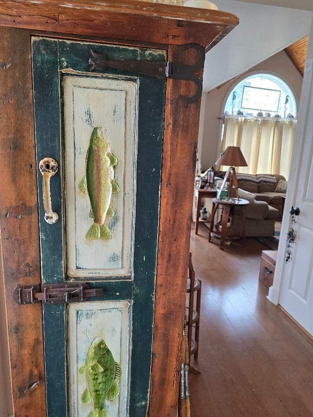 interior details featuring wood finished floors