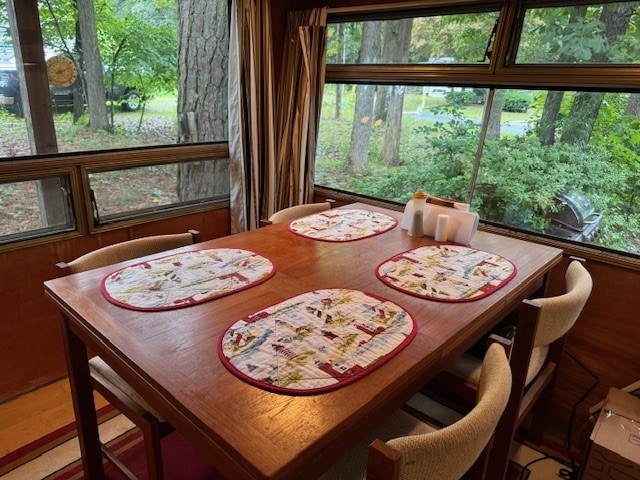 view of dining area