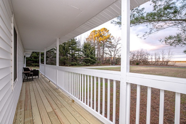 view of deck at dusk