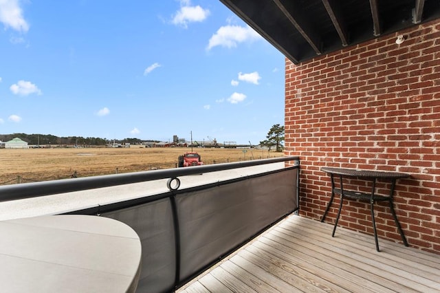 balcony with a rural view