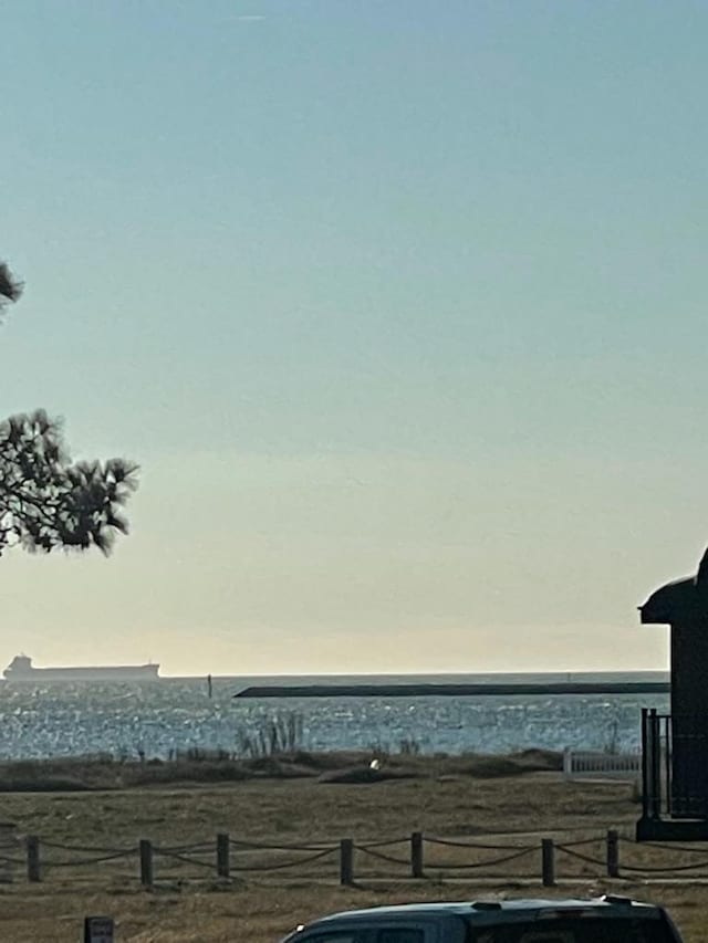 view of water feature with a rural view