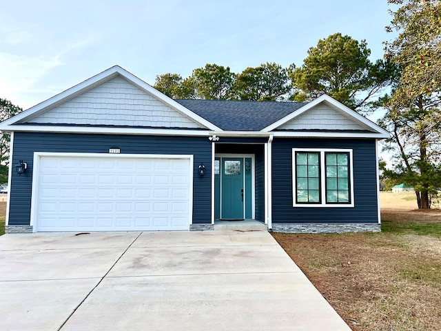 ranch-style house with a garage