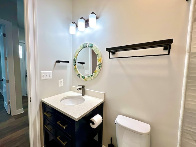 3102 Cutter Ct, Greenbackville, VA 23356 - bathroom featuring vanity and wood finished floors