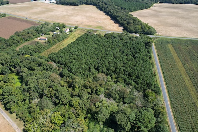 drone / aerial view featuring a rural view