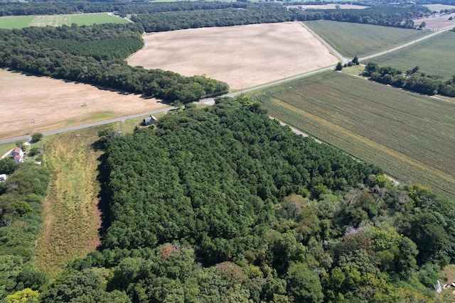 drone / aerial view with a rural view