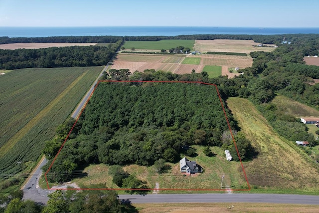 bird's eye view with a rural view