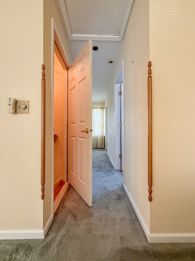 21382 Southside Rd, Onancock, VA 23417 - hall featuring light colored carpet and baseboards
