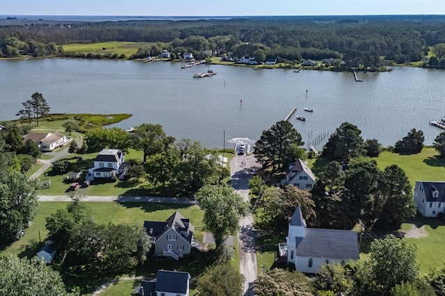 21382 Southside Rd, Onancock, VA 23417 - aerial perspective of suburban area with a nearby body of water
