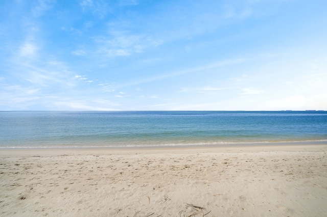 property view of water with a beach view