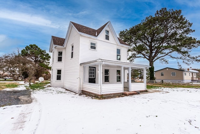 exterior space with covered porch