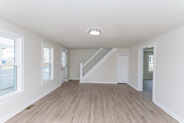 interior space with light wood-type flooring