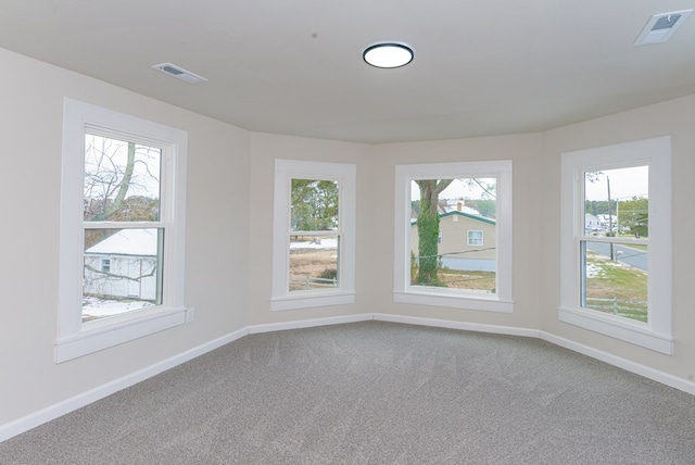 unfurnished room featuring carpet flooring