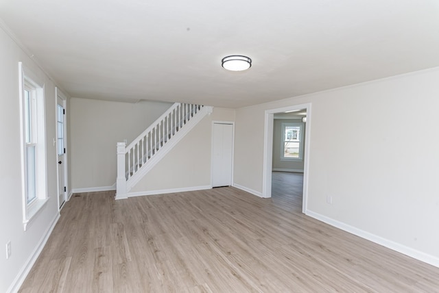 interior space featuring light hardwood / wood-style flooring