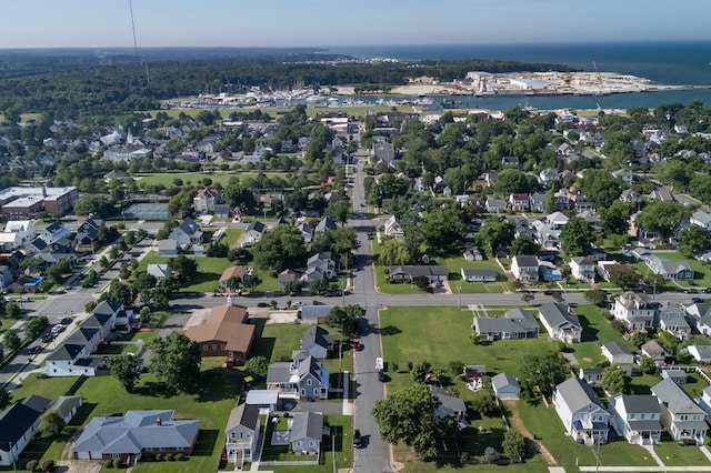 614 Strawberry St, Cape Charles, VA 23310 - aerial view of property and surrounding area with nearby suburban area and a nearby body of water