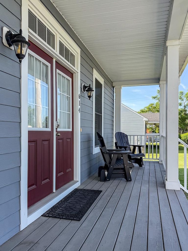 614 Strawberry St, Cape Charles, VA 23310 - view of wooden porch