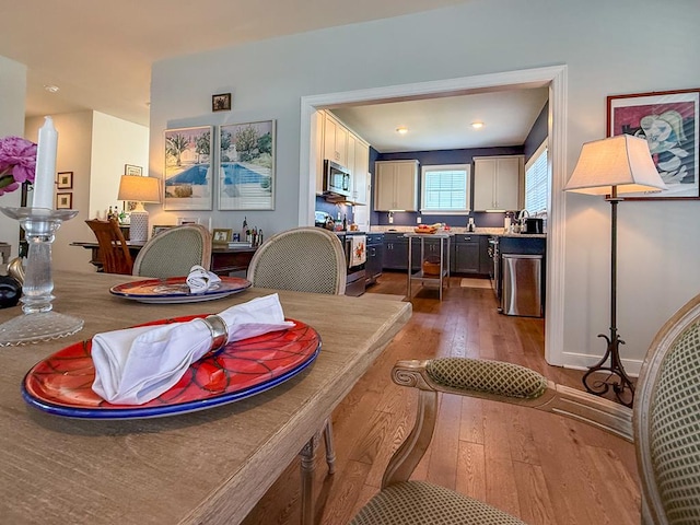 614 Strawberry St, Cape Charles, VA 23310 - dining space with hardwood / wood-style floors