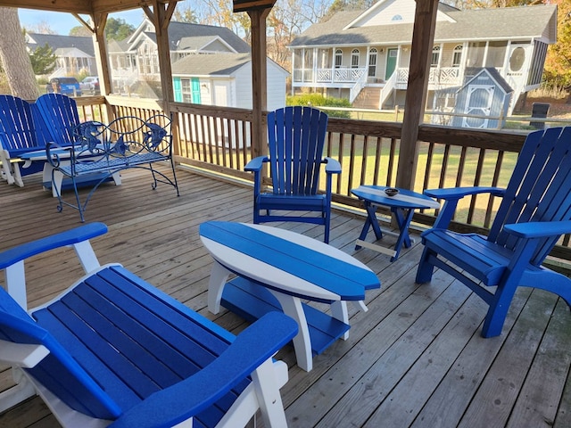 view of wooden terrace