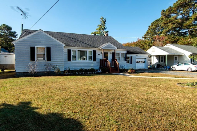 11510 Poplar Ave, Exmore, VA 23350 - view of front facade featuring a garage, crawl space, and a front yard