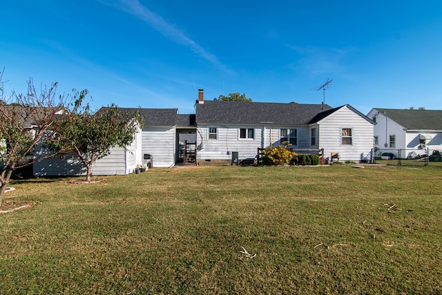 11510 Poplar Ave, Exmore, VA 23350 - back of house with a lawn and roof with shingles