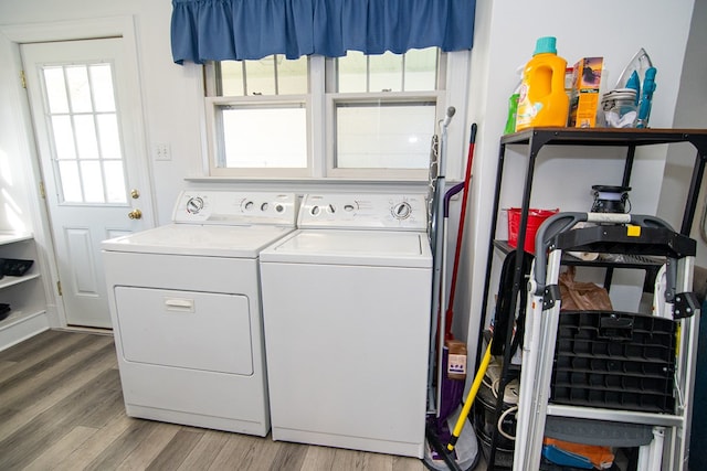 11510 Poplar Ave, Exmore, VA 23350 - washroom featuring washing machine and dryer and light wood-type flooring