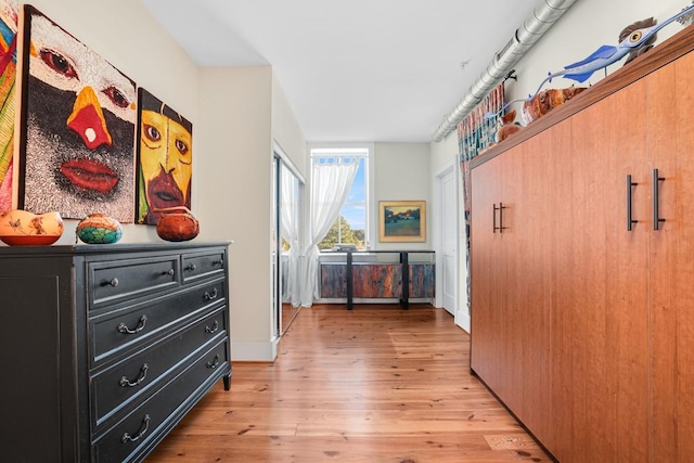 corridor featuring light hardwood / wood-style floors