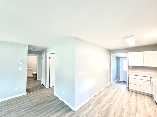 living room featuring light wood-type flooring