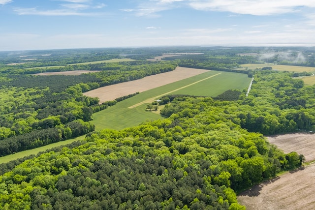 bird's eye view featuring a rural view