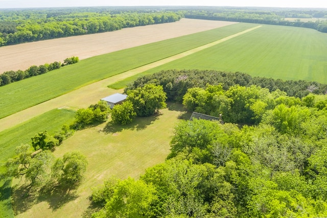 drone / aerial view featuring a rural view