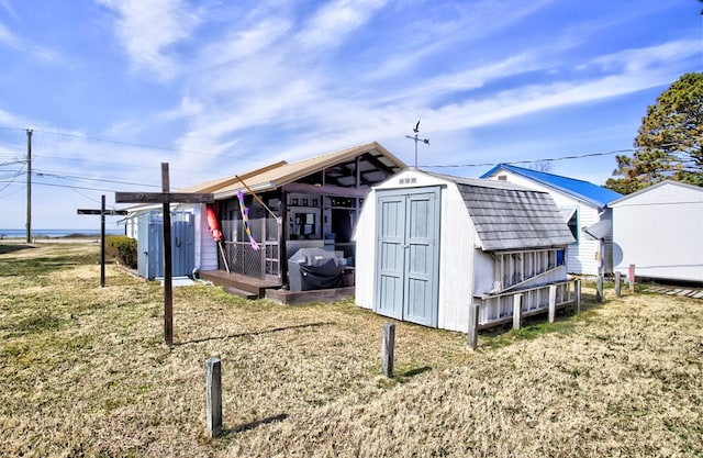 view of shed